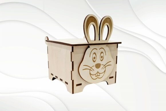 Download Gift Easter Box Bunny Laser Cut Pattern - Laser cut Collection