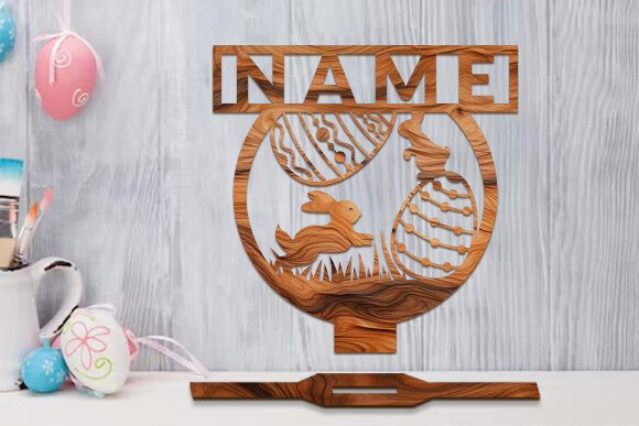 Download Easter Stands Name Sign Laser Cut SVG - Laser cut Collection
