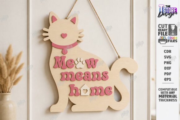 Download Wooden Pet Home Wall Sign Laser Cut |CNC - Laser cut Collection