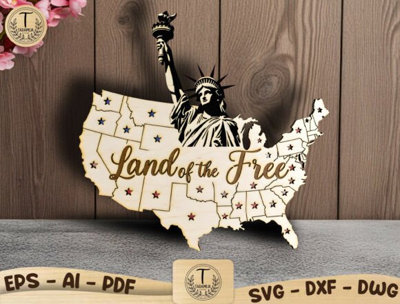 Download Patriotic Layered Wood Art Laser Cut Svg - Laser cut Collection