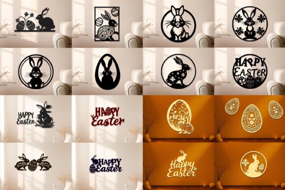 Download Laser Cut Easter Wall Decor SVG Bundle - Laser cut Collection
