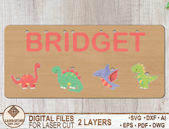 Download Custom Name Dinosaurs Puzzle Laser Cut - Laser cut Collection
