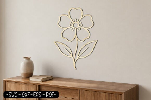 Download Simple Flower Laser Cut SVG Wall Art - Laser cut Collection