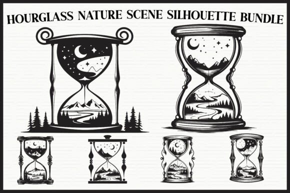 Download Nature Hourglass Laser Cut Bundle - Laser cut Collection