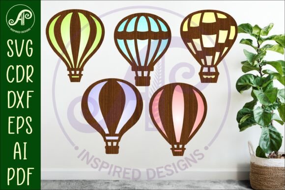 Download Hot Air Balloon Laser Cut Outs SVG File - Laser cut Collection