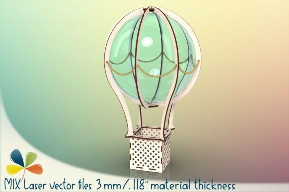 Download Hot Air Balloon Gift Box Laser Cut Files - Laser cut Collection