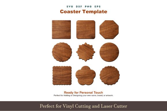 Download Coaster Template SVG DXF Laser Cut File - Laser cut Collection