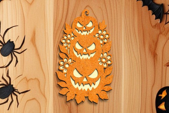 Download Stacked Flower Pumpkins Laser Cut SVG - Laser cut Collection