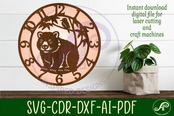 Download Wombat Clock Wall Clock Laser Cut File - Laser cut Collection