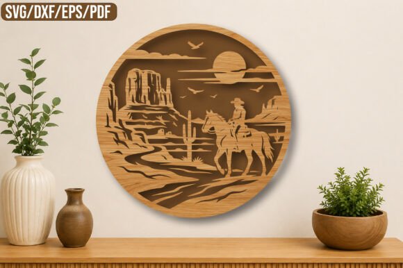 Download Cowboy on Horse Twinni Laser Cut SVG - Laser cut Collection
