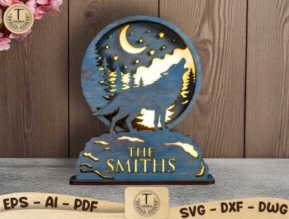 Download Layered Wolf Forest Laser Cut File SVG - Laser cut Collection