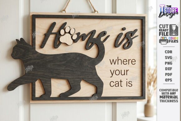 Download Wooden Pet Home Wall Sign Laser Cut |CNC - Laser cut Collection