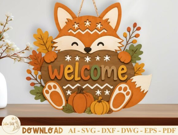 Download Fall Door Hanger Laser Cut File SVG - Laser cut Collection
