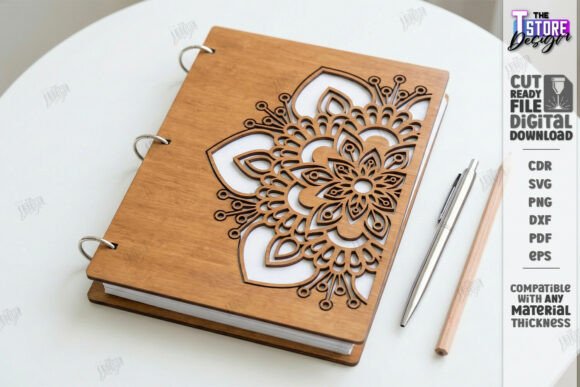 Download Decorative Notebook Cover Laser Cut |CNC - Laser cut Collection