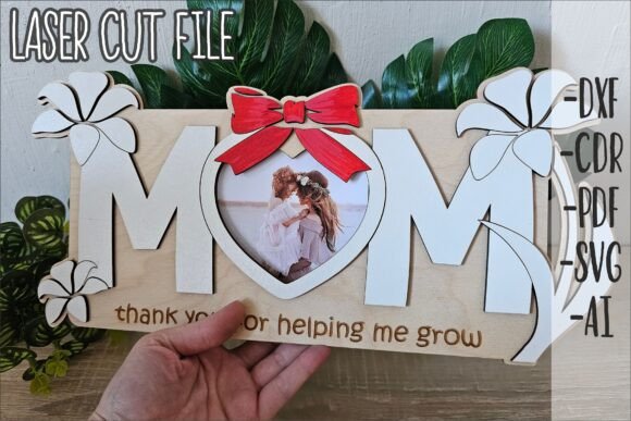 Download Mom Frame SVG Laser Cut File - Laser cut Collection