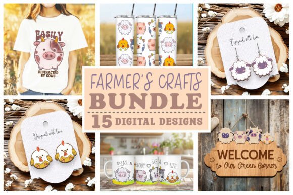Download Cute Farm Laser Cut &amp; Sublimation Bundle - Laser cut Collection