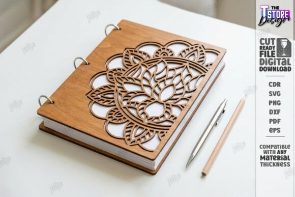 Download Decorative Notebook Cover Laser Cut |CNC - Laser cut Collection
