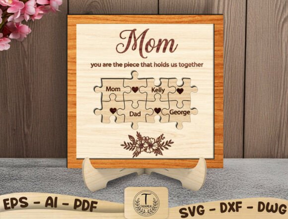 Download Family Puzzle Name Sign Laser Cut SVG - Laser cut Collection