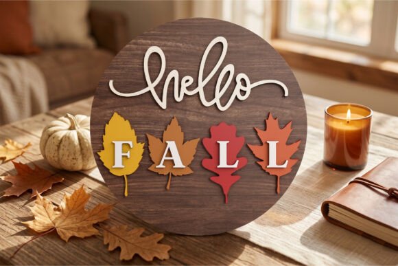 Download Hello Fall Sign Laser Cut SVG - Laser cut Collection