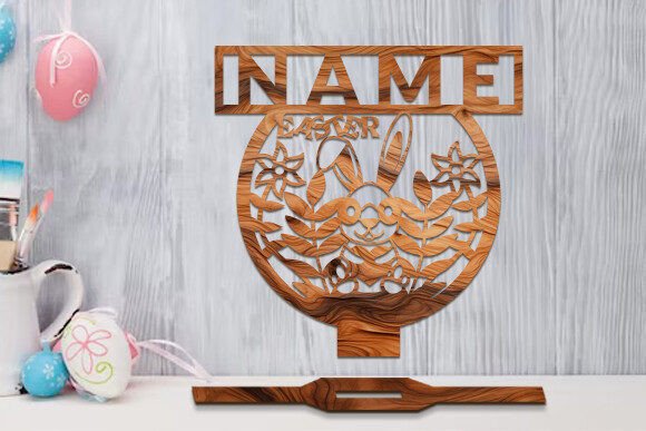 Download Easter Stands Name Sign Laser Cut SVG - Laser cut Collection