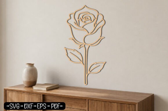 Download Rose Flower Laser Cut SVG Wall Art - Laser cut Collection