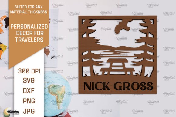 Download Personalized Sign for Traveler Laser Cut - Laser cut Collection