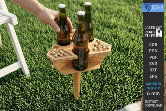 Download Outdoor Beer Picnic Table Laser Cut |CNC - Laser cut Collection