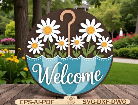 Download Spring Round Door Hanger Laser Cut File - Laser cut Collection