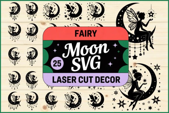 Download Fairy Moon SVG Laser Cut Decor - Laser cut Collection