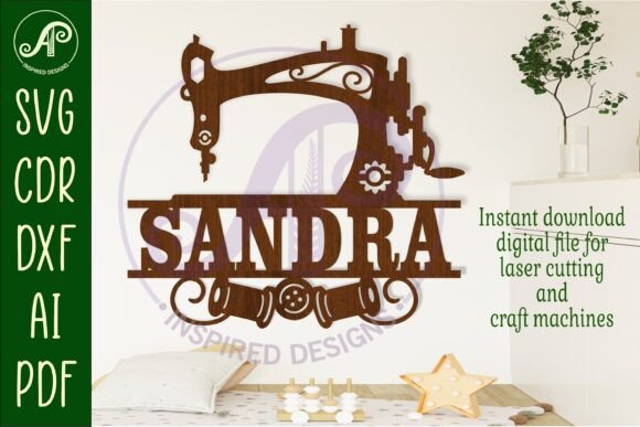 Download Sewing Machine Name Sign Svg Laser Cut - Laser cut Collection