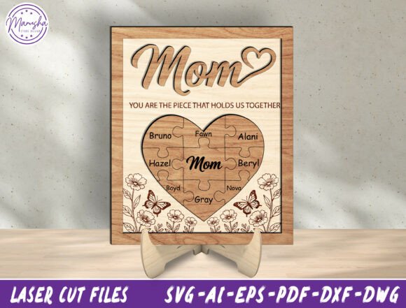 Download Mom Puzzle Laser Cut File Svg - Laser cut Collection