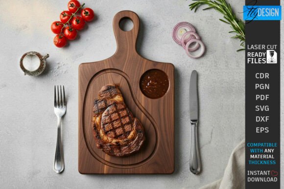 Download Steak Board Laser Cut | Serving Tray SVG - Laser cut Collection