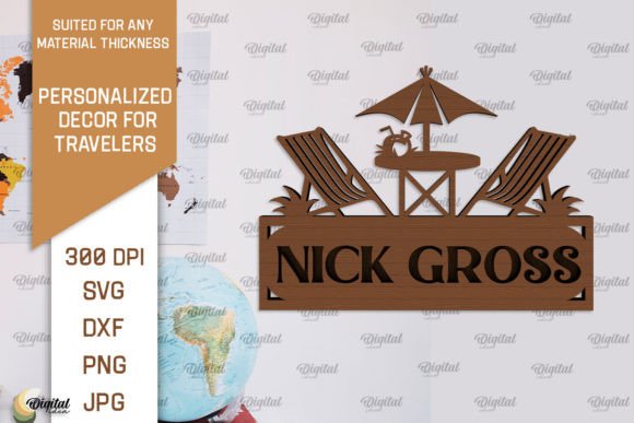 Download Personalized Sign for Traveler Laser Cut - Laser cut Collection