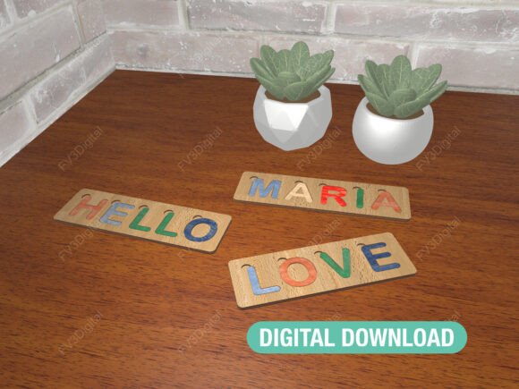 Download Custom Name Puzzle Laser Cut File - Laser cut Collection