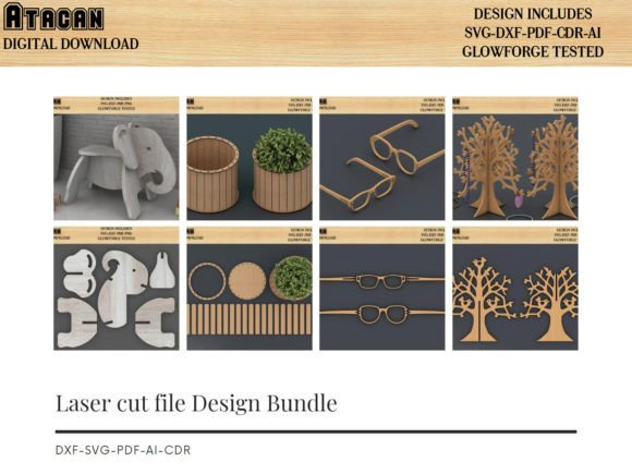 Download Laser Cut 3D Models, Wooden DIY Puzzle - Laser cut Collection