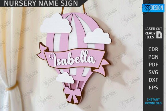Download Nursery Name Sign Laser Cut | Home Decor - Laser cut Collection