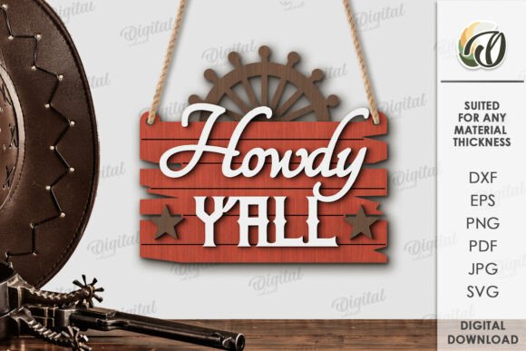 Download Cowboy Welcome Sign Laser Cut - Laser cut Collection