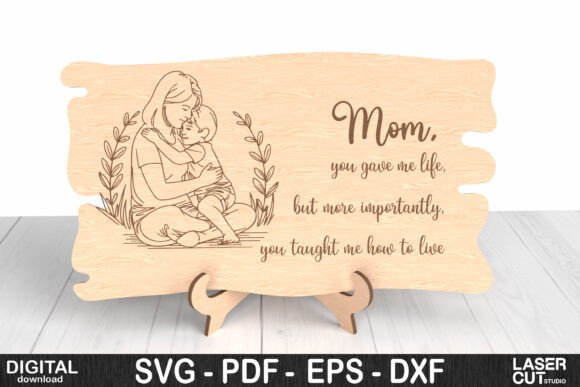 Download Laser Cut Mom &amp; Child Gift Plaque - Laser cut Collection
