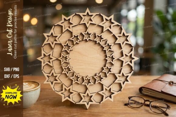 Download Star Mandala Laser Cut SVG, Laser Cut - Laser cut Collection