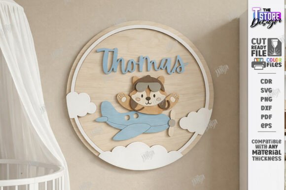 Download 3D Kids Room Wall Name Sign Laser Cut - Laser cut Collection