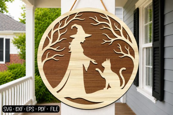 Download Halloween Witch Cat SVG Laser Cut - Laser cut Collection