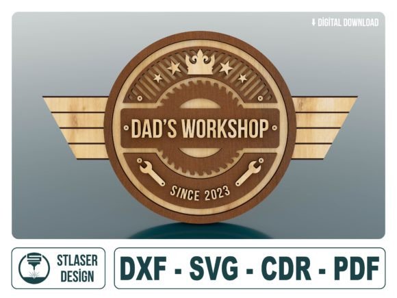 Download Dad’s Workshop Sign Laser Cut Svg Files - Laser cut Collection