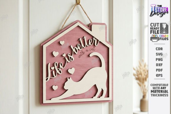 Download Wooden Pet Home Wall Sign Laser Cut |CNC - Laser cut Collection