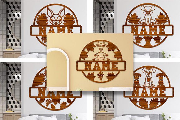 Download Animal Name Sign Svg Laser Cut Bundle - Laser cut Collection