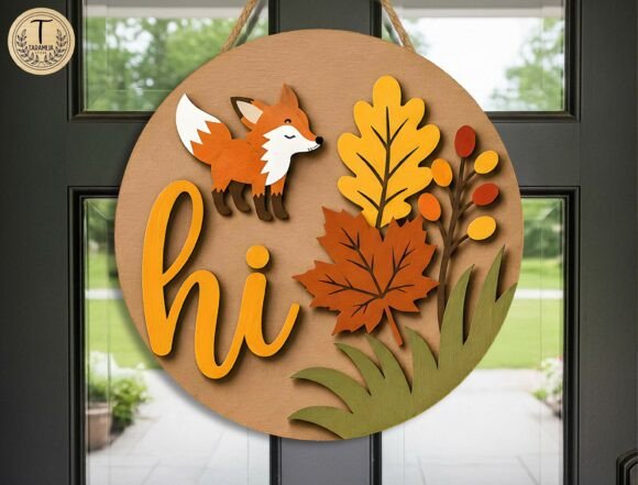 Download Fall Door Sign Laser Cut File SVG - Laser cut Collection