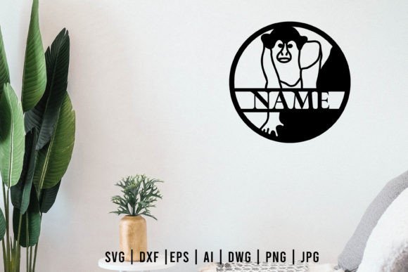 Download Monkey Laser Cut Name Sign - Laser cut Collection