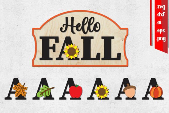 Download Hello Fall Sign Laser Cut, Home Svg, Cha - Laser cut Collection