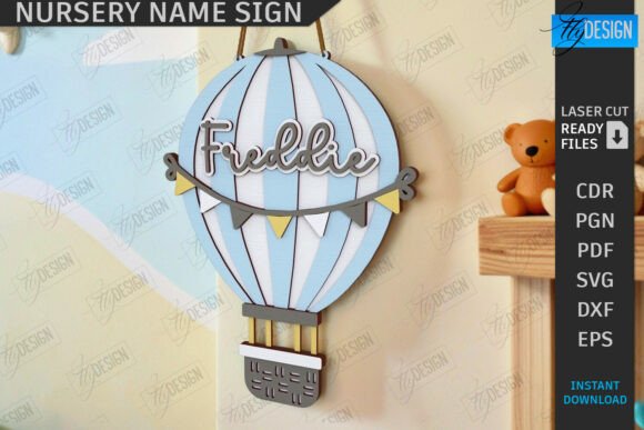 Download Nursery Name Sign Laser Cut | Home Decor - Laser cut Collection