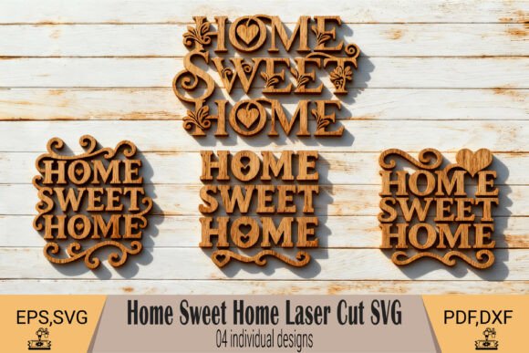 Download Home Sweet Home Laser Cut Wall Sign SVG - Laser cut Collection