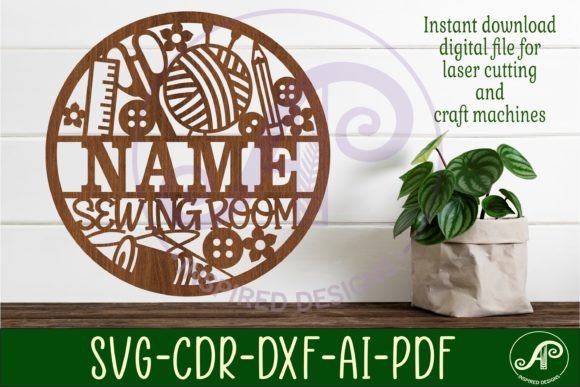 Download Sewing Room Name Sign Svg Laser Cut - Laser cut Collection